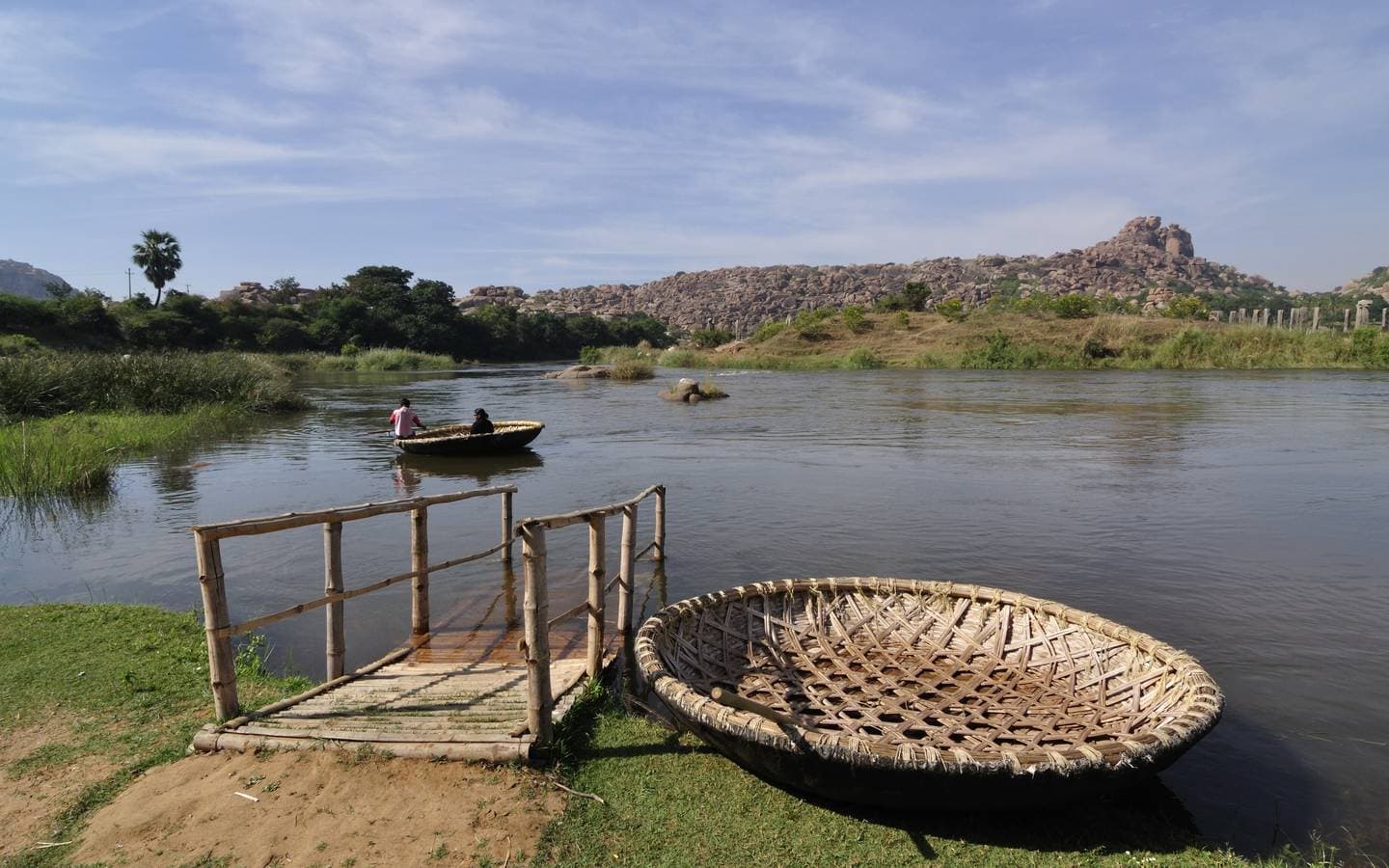Coracle boats on the Tungabhadra