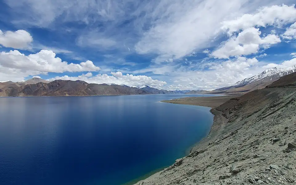 Pangong Tso in eastern Ladakh(Changthang)