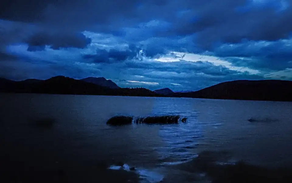 The night mode of Cumbum Lake